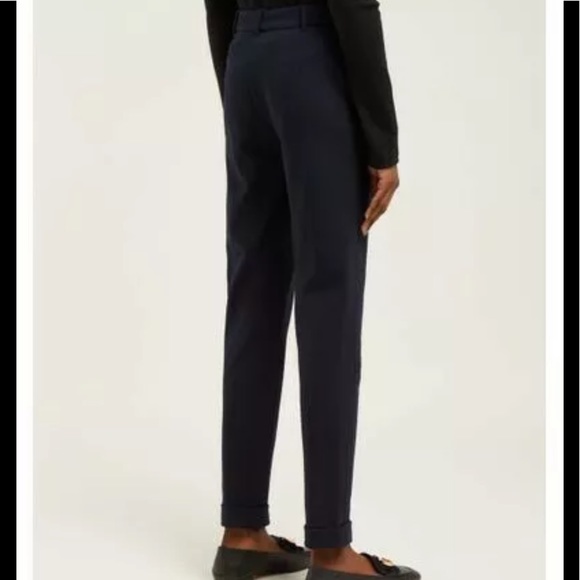 MaxMara Studio Pants Knitted Navy Sz 12 Tapered - Picture 2 of 8